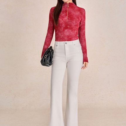 FAT9555 - High-quality knitted shirt in mesh fabric with a fitted collar and fashionable long sleeves - Elzoria